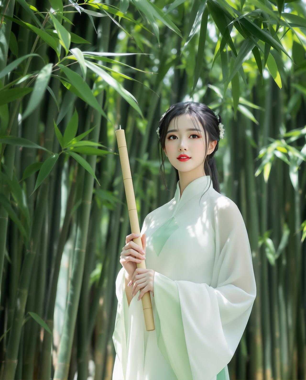 cosplay福利 - 古风竹林汉服美人 - 汉服、竹林、古风、婉约